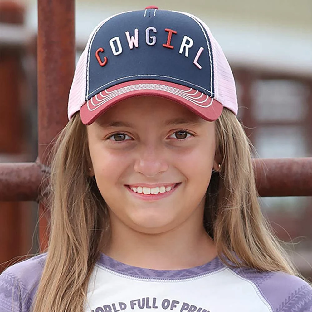 Girl's Cruel Girl Cowgirl Embroidered Trucker Cap 1 Girl's Cruel Girl Cowgirl Embroidered Trucker Cap