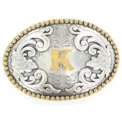 M&F K Initial Belt Buckle