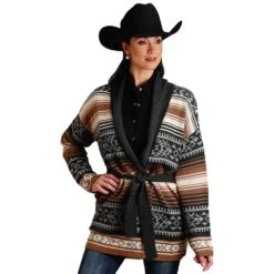 Women's Stetson Brown Serape Cardigan Sweater