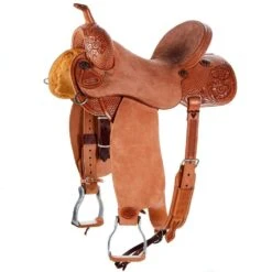 Tomahawk Floral And Basket Combo Tooled Barrel Saddle