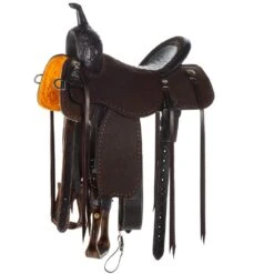 Martin Saddlery 1/8 Breed Chocolate Wyoming Flower BTR Barrel Saddle