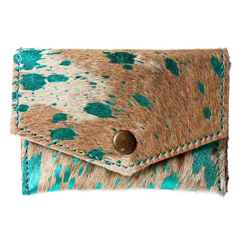 American Darling Turquoise Cowhide Coin Purse 1 American Darling Turquoise Cowhide Coin Purse