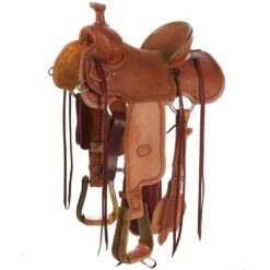 Nrs Competitors Natural 1/2 Breed Basket Stamp Youth Team Roping Saddle