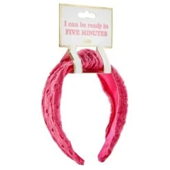 Mud Pie Women's Pink Eyelet Knotted Headband
