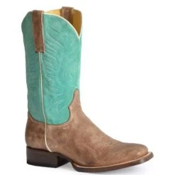 Roper Women's 11 In Turquoise Top Square Toe Cowgirl Boot