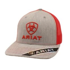 Men's Heather Grey And Orange Cap
