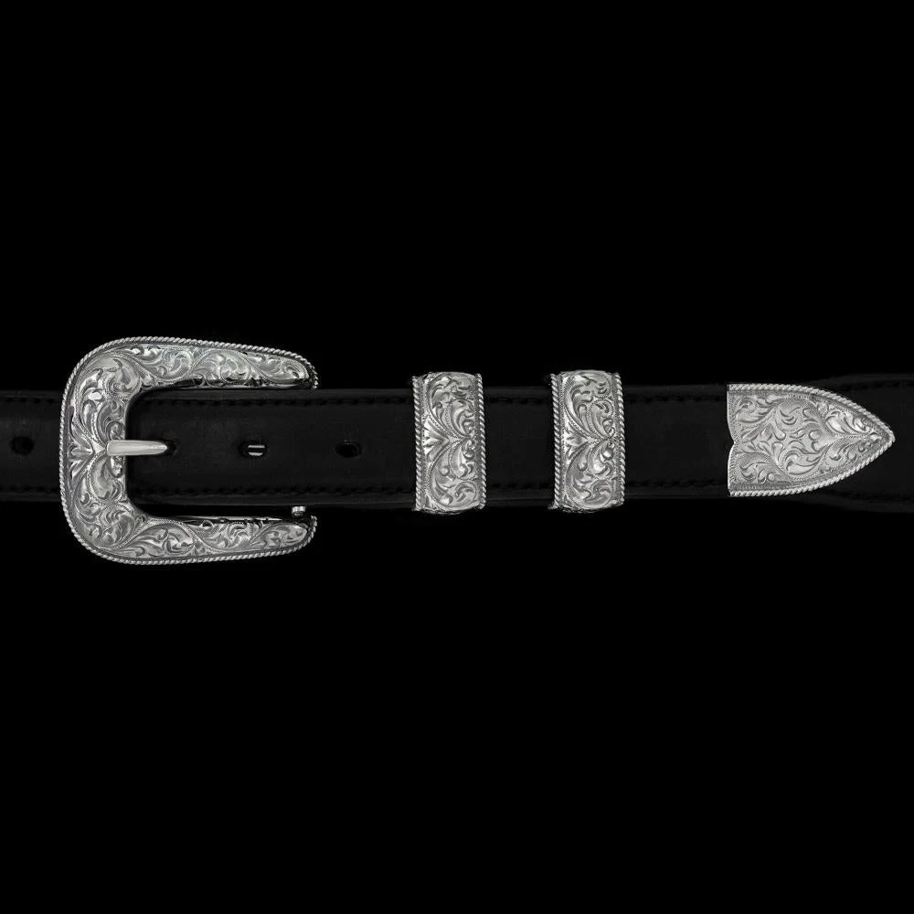 Vogt Silversmiths The Rope Edge Engraved New Yorker Buckle Set 1 Vogt Silversmiths The Rope Edge Engraved New Yorker Buckle Set