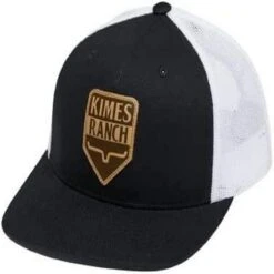 Kimes Ranch Drop In Trucker Black Cap