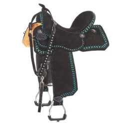 Tomahawk Black Roughout 14 Inch Lightweight Barrel Saddle With Buckstitch