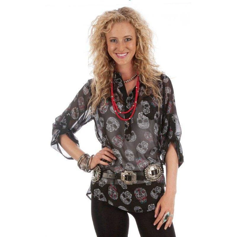 Gem Dandy Accessories Women's Black Cross Concho Belt 2 Gem Dandy Accessories Women's Black Cross Concho Belt - Image 2