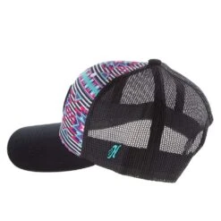 Hooey Rope Like A Girl Pink, Purple, & Teal Aztec Cap -Rustic Cowgirl Sales 2149T AZBK 3