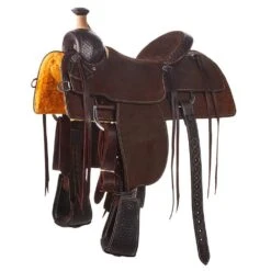 Martin Saddlery Roper Chocolate With Waffle Tooling