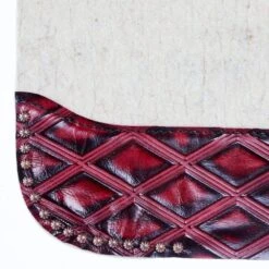 Reinsman 3/4 Inch Apex Performance Contour Felt Saddle Pad With Ruby Diamond Wear Leathers -Rustic Cowgirl Sales 36830 RD4020 04