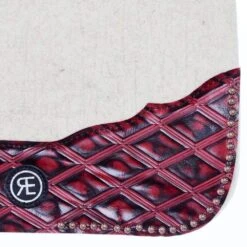 Reinsman 3/4 Inch Apex Performance Contour Felt Saddle Pad With Ruby Diamond Wear Leathers -Rustic Cowgirl Sales 36830 RD4020 05