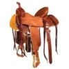 NRS Competitor Series Chestnut Poinsettia Barrel Saddle With Pencil Roll