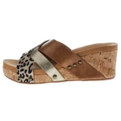 Corkys Footwear Women's Corky Amuse Leopard Wedge -Rustic Cowgirl Sales 41 0112 LEOP Q 03