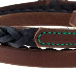 Weaver Leather Smarty Synergy 5/8 X 7 Heavy Latigo Black Braided Roping Rein -Rustic Cowgirl Sales 50417 52 375 02