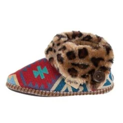 Women's M+F Multi Aztec Cheetah Slipper -Rustic Cowgirl Sales 5729097 3