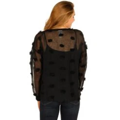 Ivy Jane Women's Sheer Black Top -Rustic Cowgirl Sales 630164 4