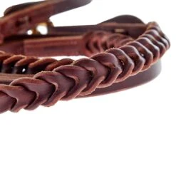 Professionals Choice Burgundy Latigo Bleeding Heart Roping Reins -Rustic Cowgirl Sales 7394 BUR 02