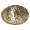M&F Western Oval Berry Edge Bull Rider Belt Buckle