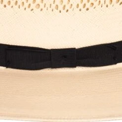 American Hats Fancy Vent Diamond Weave 9 Line Black Band 3 3/4in. Brim Straw Fashion Hat -Rustic Cowgirl Sales 8300S9LBLK375 4