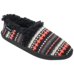 Minnetonka Dina Black Knit Slippers
