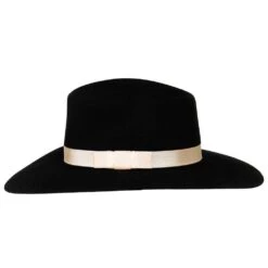 Women's M+F Black With Cream Band Fashion Hat -Rustic Cowgirl Sales 98T7890101 2