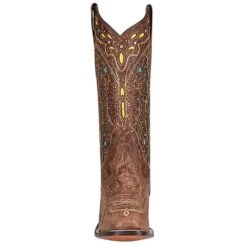 Corral Women`s Brown Inlay Embroidered Cowgirl Boot -Rustic Cowgirl Sales A4207 3