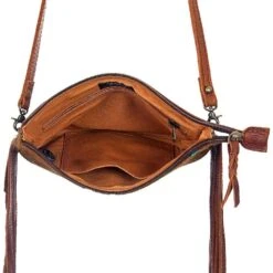 American Darling Cowhide Crossbody Purse -Rustic Cowgirl Sales ADBG109TANTRQ 03