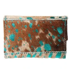 American Darling Turquoise Cowhide Coin Purse 5 American Darling Turquoise Cowhide Coin Purse -Rustic Cowgirl Sales ADBGZ141ACTRQ 03