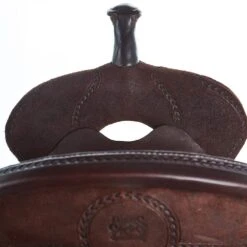 Burns Saddlery 14 Inch 20FD Chocolate Roughout Barrel Saddle -Rustic Cowgirl Sales BR 3078 140 20 FD 2