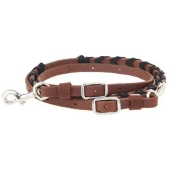 Martin Saddlery 3/4in Latigo Laced Barrel Rein -Rustic Cowgirl Sales BR58BLBLK