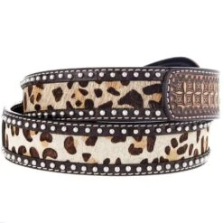 Rafter T Ranch Company Ladies Gator Leopard Print Belt -Rustic Cowgirl Sales BT626 2
