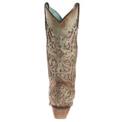 Corral Women's Mint Glitter Inlay Snip Toe Cowgirl Boots -Rustic Cowgirl Sales C3332 3