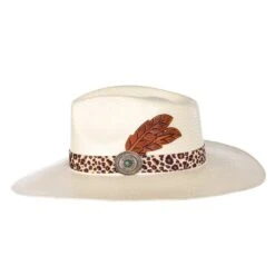 Charlie 1 Horse Heatseeker 3 3/4` Brim Leopard Band -Rustic Cowgirl Sales CSHESK 343681 2