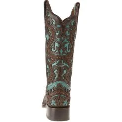 Women's Corral Turquoise/Brown Laser Stud Boots -Rustic Cowgirl Sales G1416 3 1d04c3c3 1fd7 4571 8064 1aee41301ad8