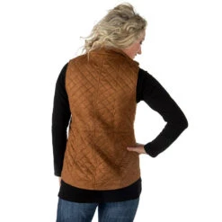 True Blue Womens Curium Suede Quilted Vest -Rustic Cowgirl Sales HM03COG 4