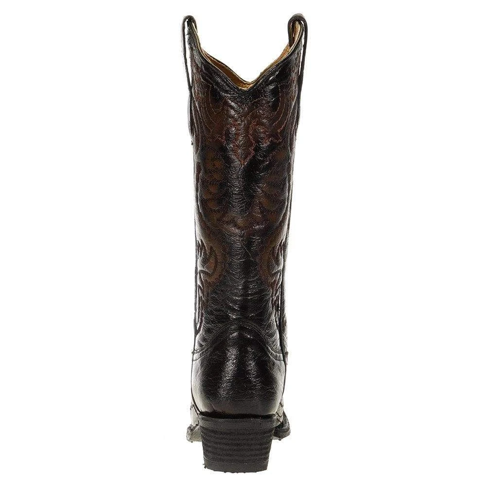 Women's Black And Tan Embroidered Boot 2 Women's Black And Tan Embroidered Boot - Image 2