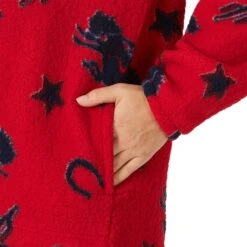 Wrangler Women's Western Print Red Sherpa Hoodie -Rustic Cowgirl Sales LWK398R 3