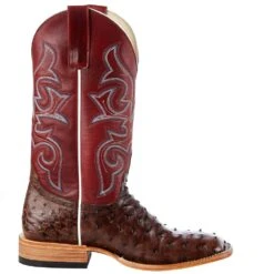 Macie Bean Boots Women's Macie Bean Top Hand Kango Tobacco Full Quill Ostrich Red Fools Top Cowgirl Boot -Rustic Cowgirl Sales M2001 5