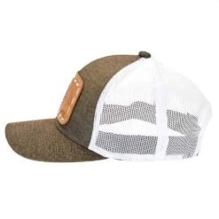 Mcintire Saddlery Heather Brown Cap With Natural Tool Leather Patch -Rustic Cowgirl Sales MS CAP09 BROWN 3