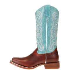 Nocona Boot Company Women`s Nocona Waverly Turquoise 13` Top Boot -Rustic Cowgirl Sales NL5426 2