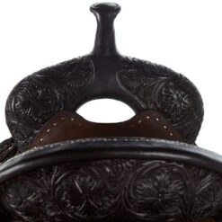 Martin Saddlery 1/8 Breed Chocolate Wyoming Flower BTR Barrel Saddle -Rustic Cowgirl Sales NRS 66 8239 03