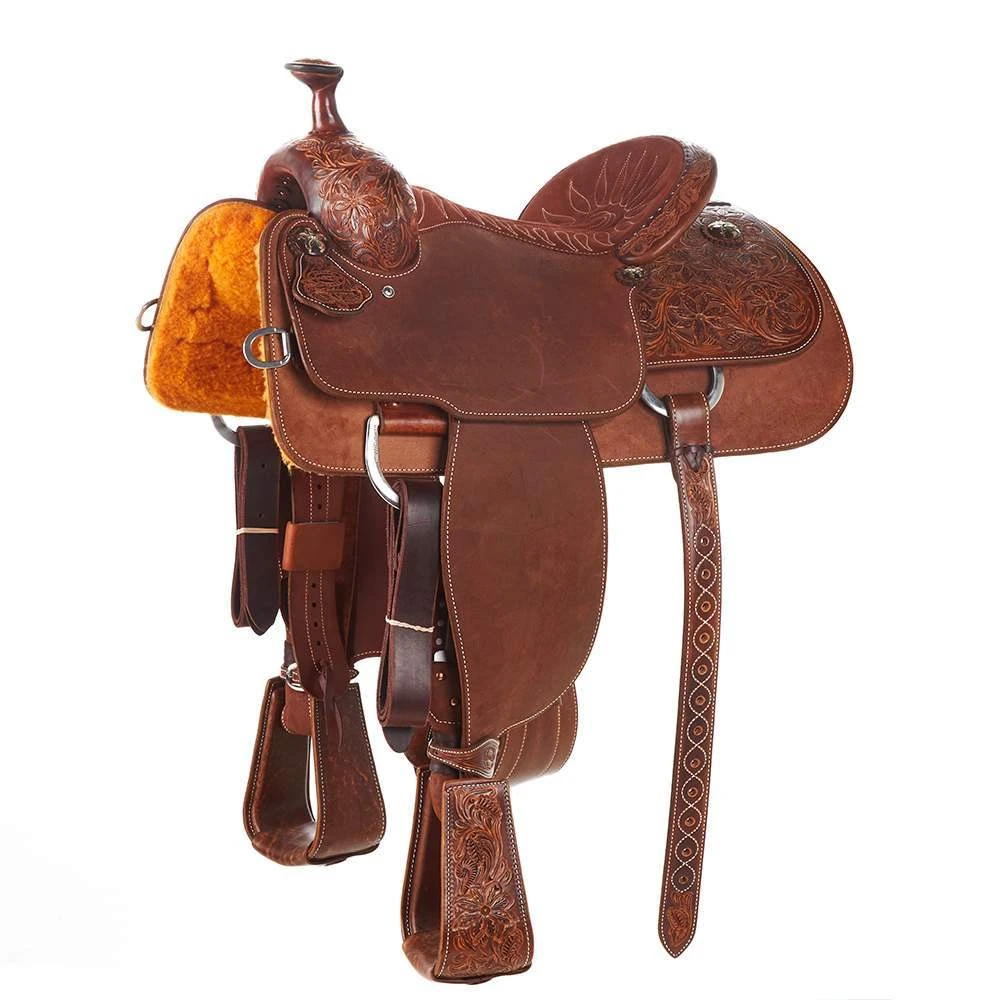 Martin Saddlery Martin Saddlery Weathered Antique Rust Suede Seat Team Roper 2 Martin Saddlery Martin Saddlery Weathered Antique Rust Suede Seat Team Roper - Image 2