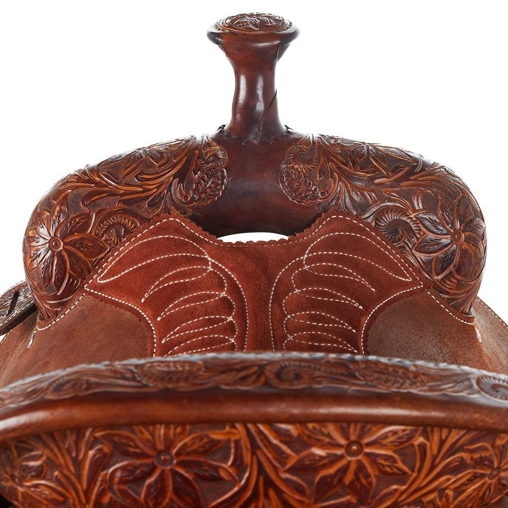 Martin Saddlery Martin Saddlery Weathered Antique Rust Suede Seat Team Roper 4 Martin Saddlery Martin Saddlery Weathered Antique Rust Suede Seat Team Roper - Image 4