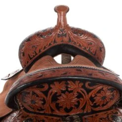 Tough 1 12in. Dublin Youth Barrel Saddle -Rustic Cowgirl Sales RK222 21