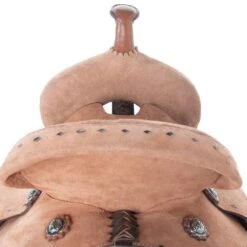 Tough 1 Branson 10in. Youth Roughout Barrel Saddle With Buckstitch -Rustic Cowgirl Sales RK2970 31