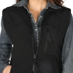 STS Ranch Wear Ladies Wear Barrier Black Vest -Rustic Cowgirl Sales STS3452M 2