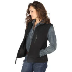 STS Ranch Wear Ladies Wear Barrier Black Vest -Rustic Cowgirl Sales STS3452M 4